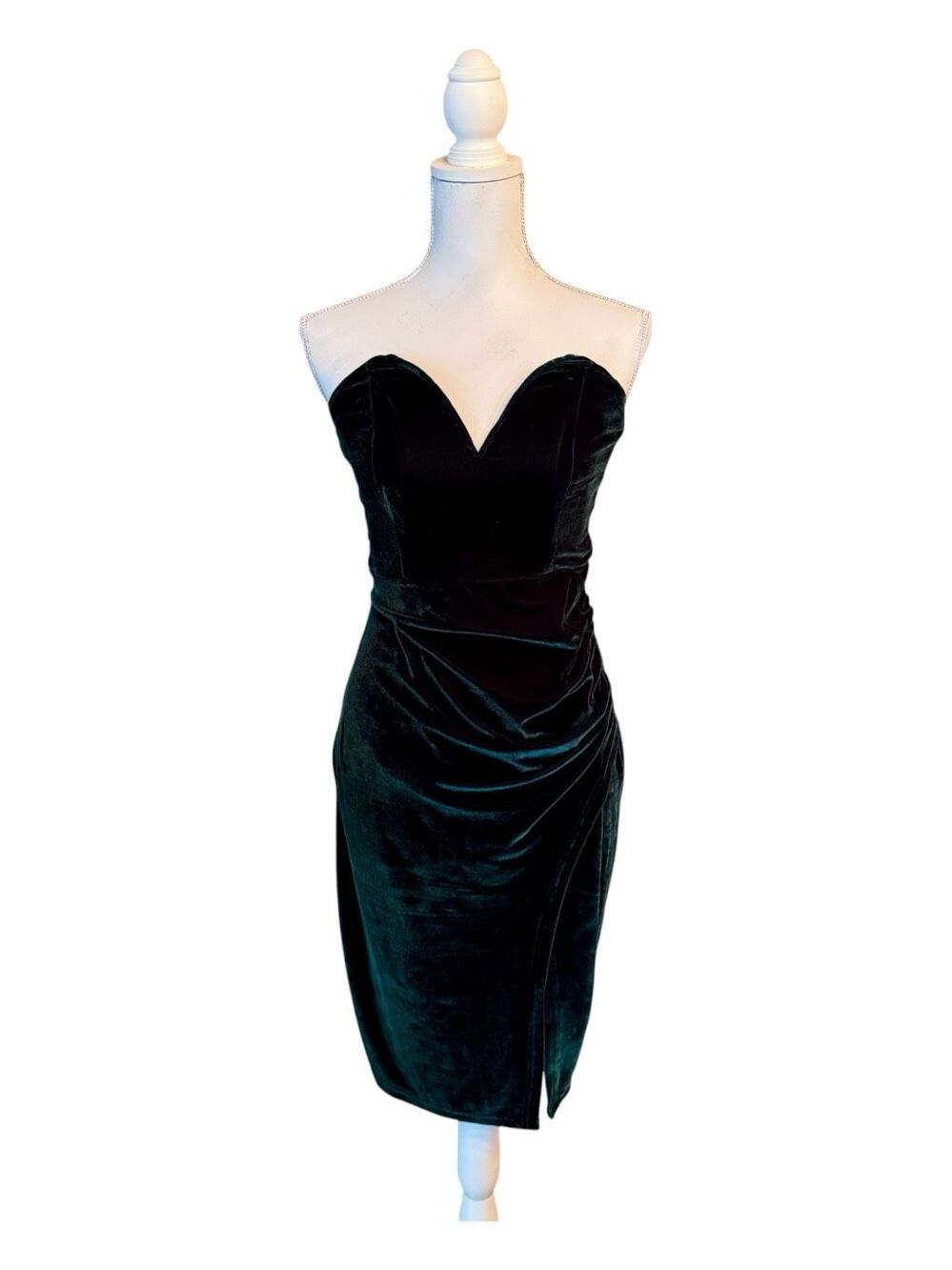 PRIVY Emerald Green Velvet Strapless Dress *NEW*